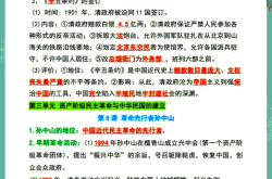 八年级（上册）历史核心知识点汇总！！！！
