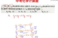 中考化学计算题专项（根据方程式计算）
