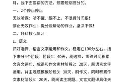 
高考语文寒假预习计划（衔接大学）