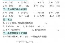 
二年级上数学表内乘法典型应用题（含答案）