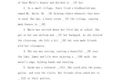 小升初英语完形填空练习（基础版）
