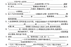 
小升初分班考语文知识点清单