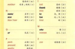 二年级英语上册单词卡片（可打印）
