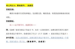 
语文阅读理解万能答题模板